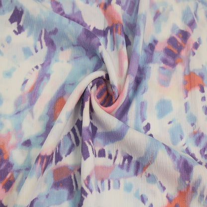 P-1478-636-VIOLA-BLUE-PINK PRINTED CREPON 100% RAYON CREPON