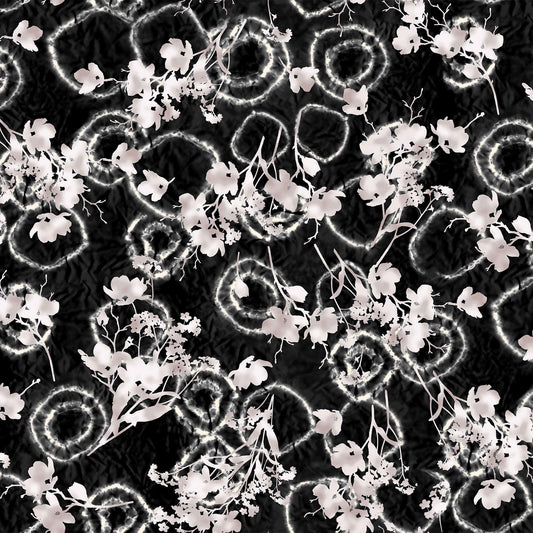 P-1479-698-CHARCOAL-BLUSH- PRINTED RAYON CHALLIS 100% RAYON CHALLIS