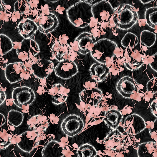 P-1479-HVY-RSJ-BLACK-CORAL - PRINT RSJ 95% RAYON 5% SPANDEX JERSEY
