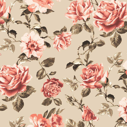 P-1493-453-TAUPE-PAPRIKA - PRINTED POLY POWER MESH 92%POLY 8%SPANDEX