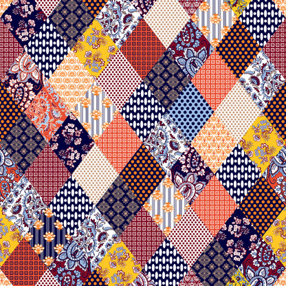 P-1517-636-NAVY-CAMELLIA - PRINTED CREPON 100% RAYON CREPON