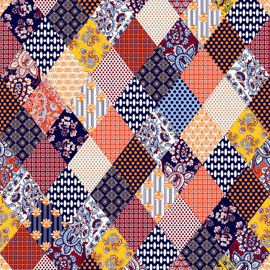 P-1517-636-NAVY-CAMELLIA - PRINTED CREPON 100% RAYON CREPON