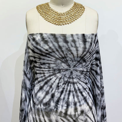 P-1521-453-CHARCOAL-BLACK - PRINTED POLY POWER MESH 92%POLY 8%SPANDEX