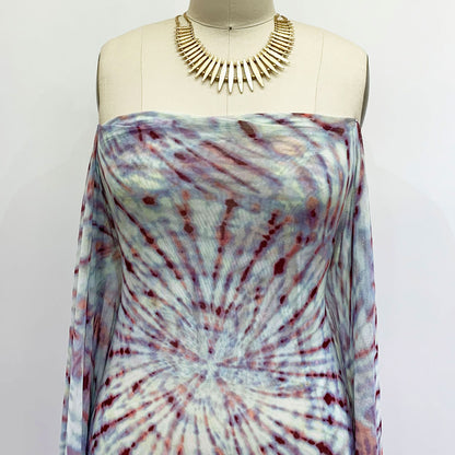 P-1521-453-MINT-WINE - PRINTED POLY POWER MESH 92%POLY 8%SPANDEX