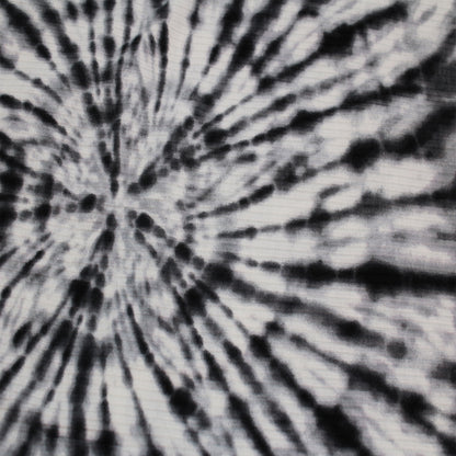P-1521-761-CHARCOAL-BLACK - PRINTED TIE DYE 4X2 RIB 96% POLY 4% SPANDEX