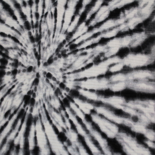 P-1521-761-CHARCOAL-BLACK - PRINTED TIE DYE 4X2 RIB 96% POLY 4% SPANDEX