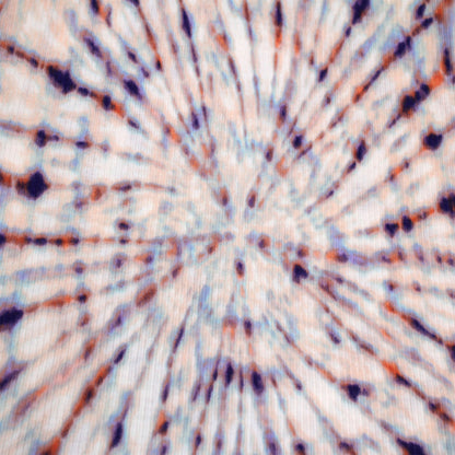 P-1521-761-PEACH-GRAPE - PRINTED 4X2 RIB 96% POLY 4% SPANDEX