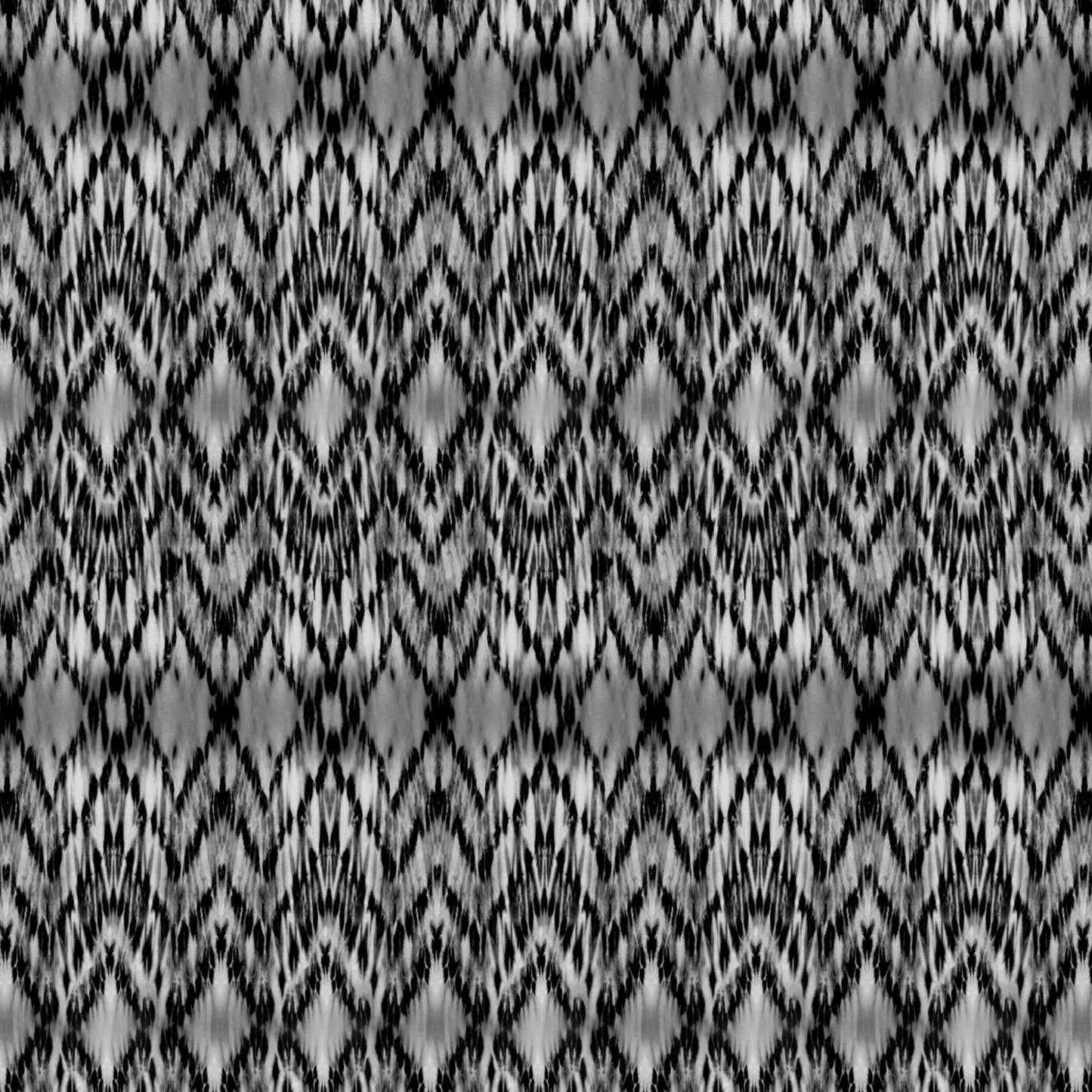 P-1522-761-BLACK-GREY - PRINTED TIE DYE 4X2 RIB 96% POLY 4% SPANDEX