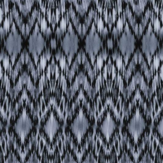 P-1522-761-INDIGO-DENIM - PRINTED TIE DYE 4X2 RIB 96% POLY 4% SPANDEX