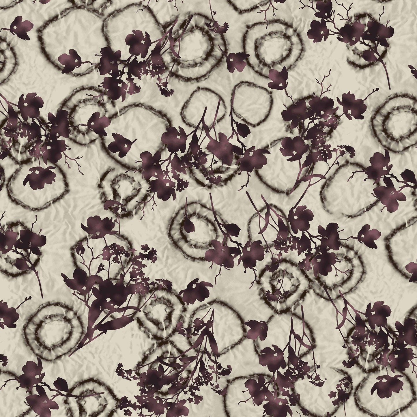 P-1525-453-FOG-WINE - PRINTED POLY POWER MESH 92%POLY 8%SPANDEX