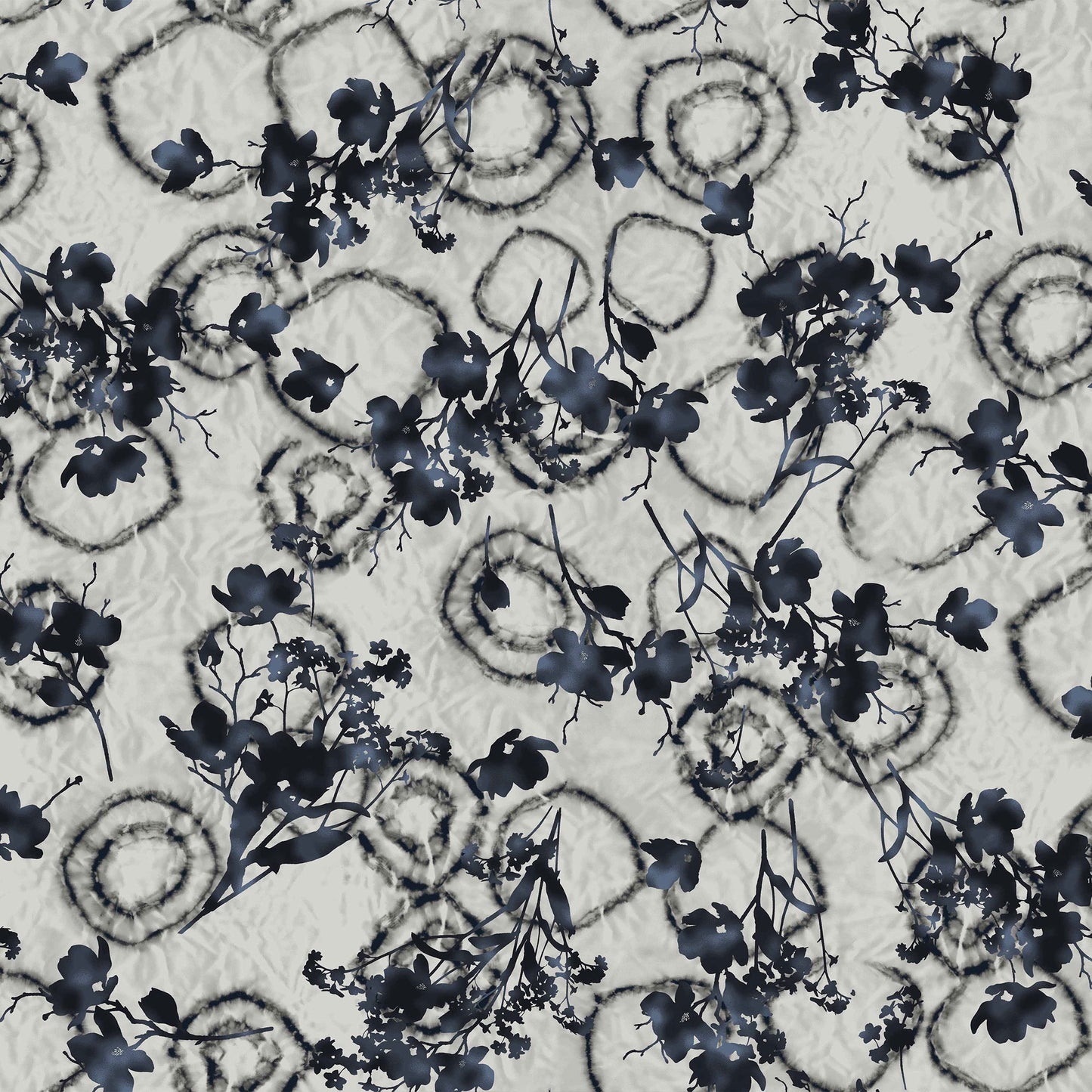 P-1525-453-SILVER-ALPINE-BLUE - PRINTED POLY POWER MESH 92%POLY 8%SPANDEX