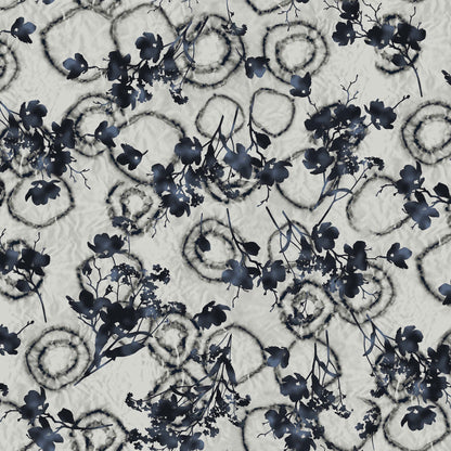 P-1525-453-SILVER-ALPINE-BLUE - PRINTED POLY POWER MESH 92%POLY 8%SPANDEX