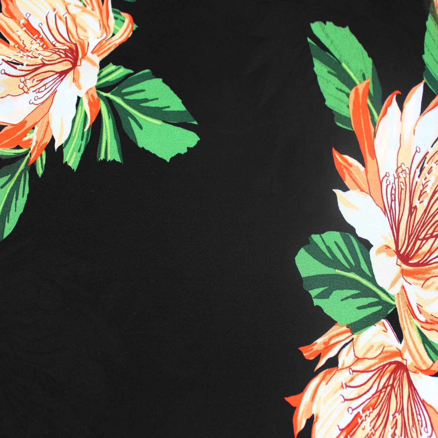 P-1528-504-BLACK-PEACH - PRINTED WOOL DOBBY 100% POLYESTER