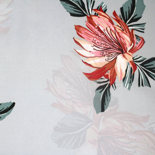 P-1528-504-PEARL-GRAY-PINK - PRINTED WOOL DOBBY 100% POLYESTER