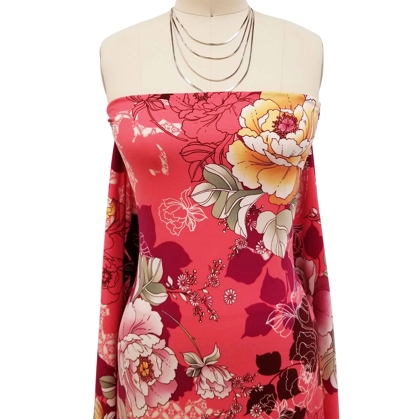 P-1543-668-CORAL-MAUVE - PRINTED DTY 92% POLY 8% SPANDEX DTY DOUBLE SIDED BRUSH