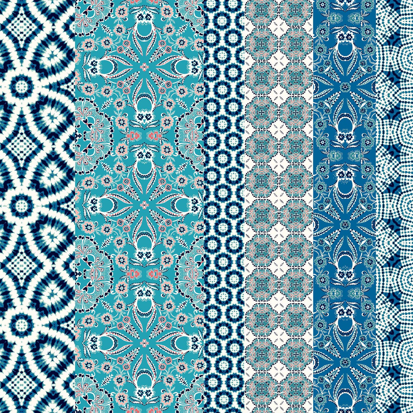 P-1545-698-PEACOCK-PEACH- PRINTED RAYON CHALLIS 100% RAYON CHALLIS