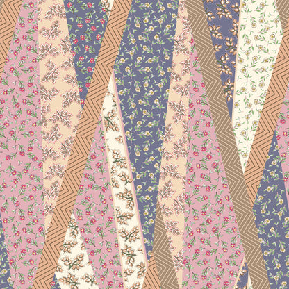 P-1547-453-DENIM-STEEL-PINK - PRINTED POLY POWER MESH 92%POLY 8%SPANDEX