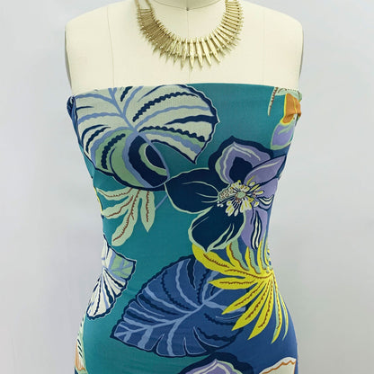 P-1551-453-TEAL-LAVENDER - PRINTED POLY POWER MESH 92%POLY 8%SPANDEX