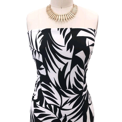 P-157-800-OFF-WHITE-BLACK - PRINTED VENEZIA 92% POLY 8% SPANDEX