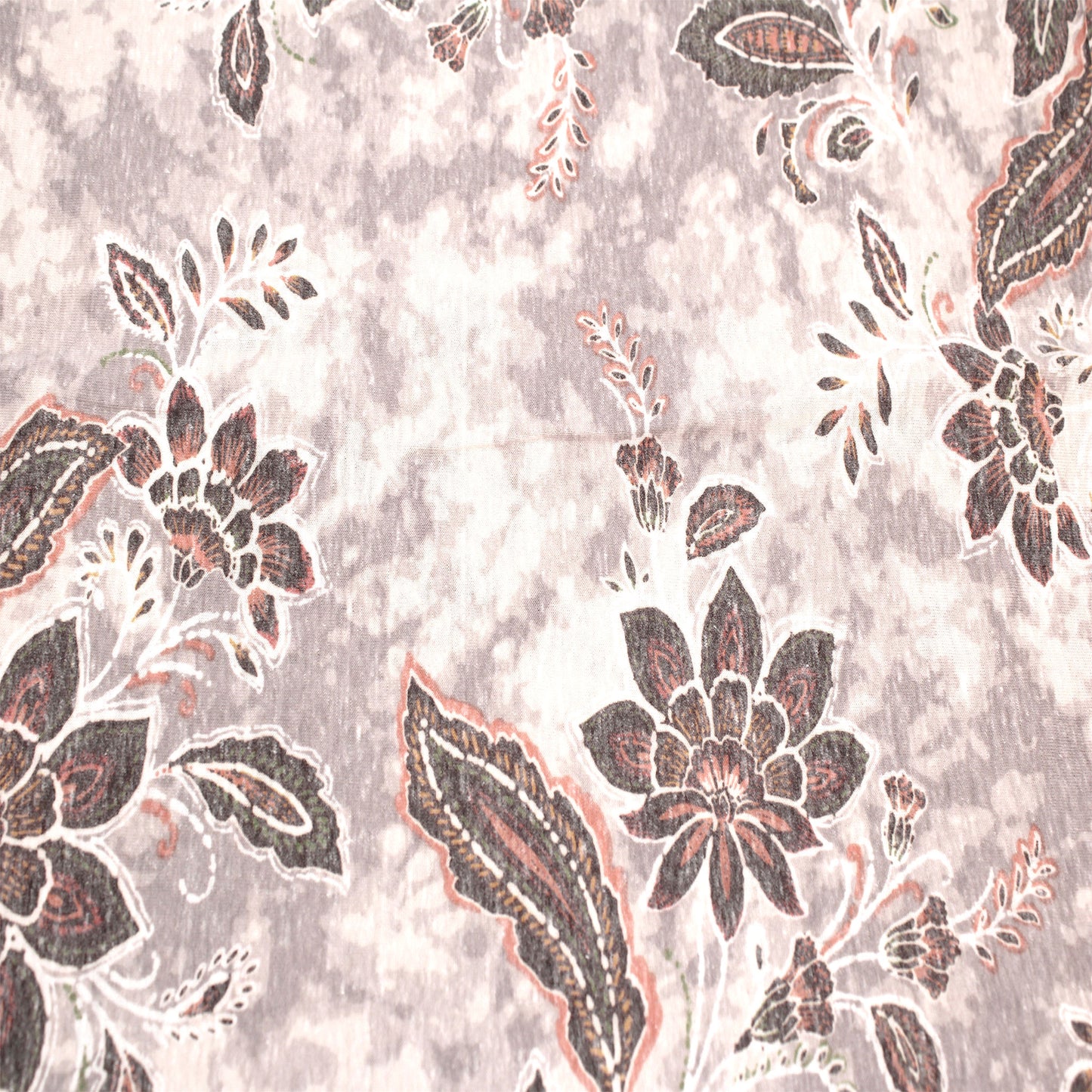 P-1570-TRI-BLEN-NEUTRAL-TANGERINE - PRINTED TRI-BLEND 50% POLY 38% COTTON 12% RAYON