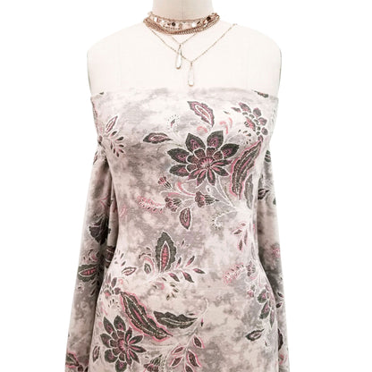 P-1570-TRI-BLEN-NEUTRAL-TANGERINE - PRINTED TRI-BLEND 50% POLY 38% COTTON 12% RAYON