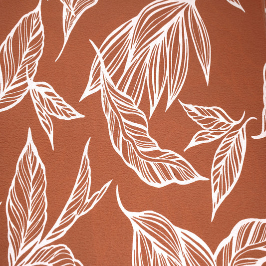 P-1610-754-PEACH-OFF-WHITE - PRINTED POLY MOROCCAN 100% POLY