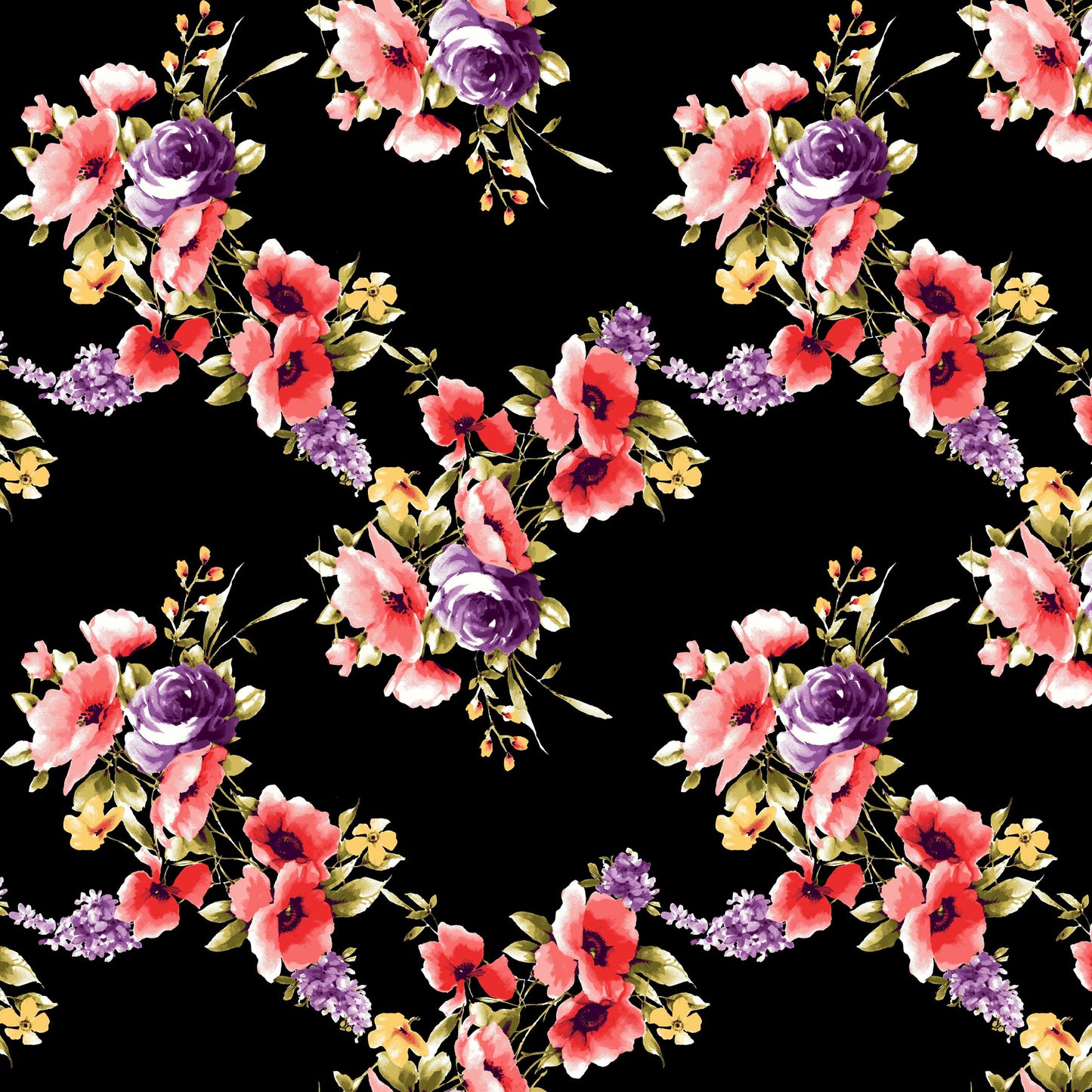 P-162-412-BLACK-GRAPE - PRINTED TECHNO 92% POLY 8% SPANDEX