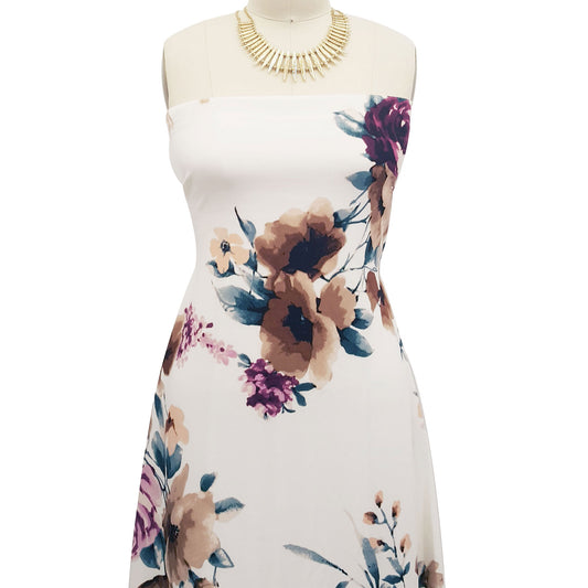 P-162-412-OFFWHITE-MOCHA - PRINTED 92% POLY 8% SPANDEX