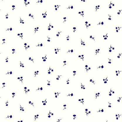 P-1635-504-OFF-WHITE-NAVY - PRINTED WOOL DOBBY 100% POLYESTER