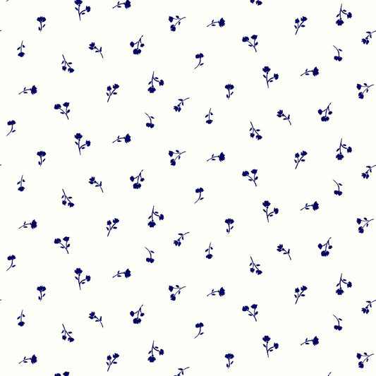 P-1635-504-OFF-WHITE-NAVY - PRINTED WOOL DOBBY 100% POLYESTER