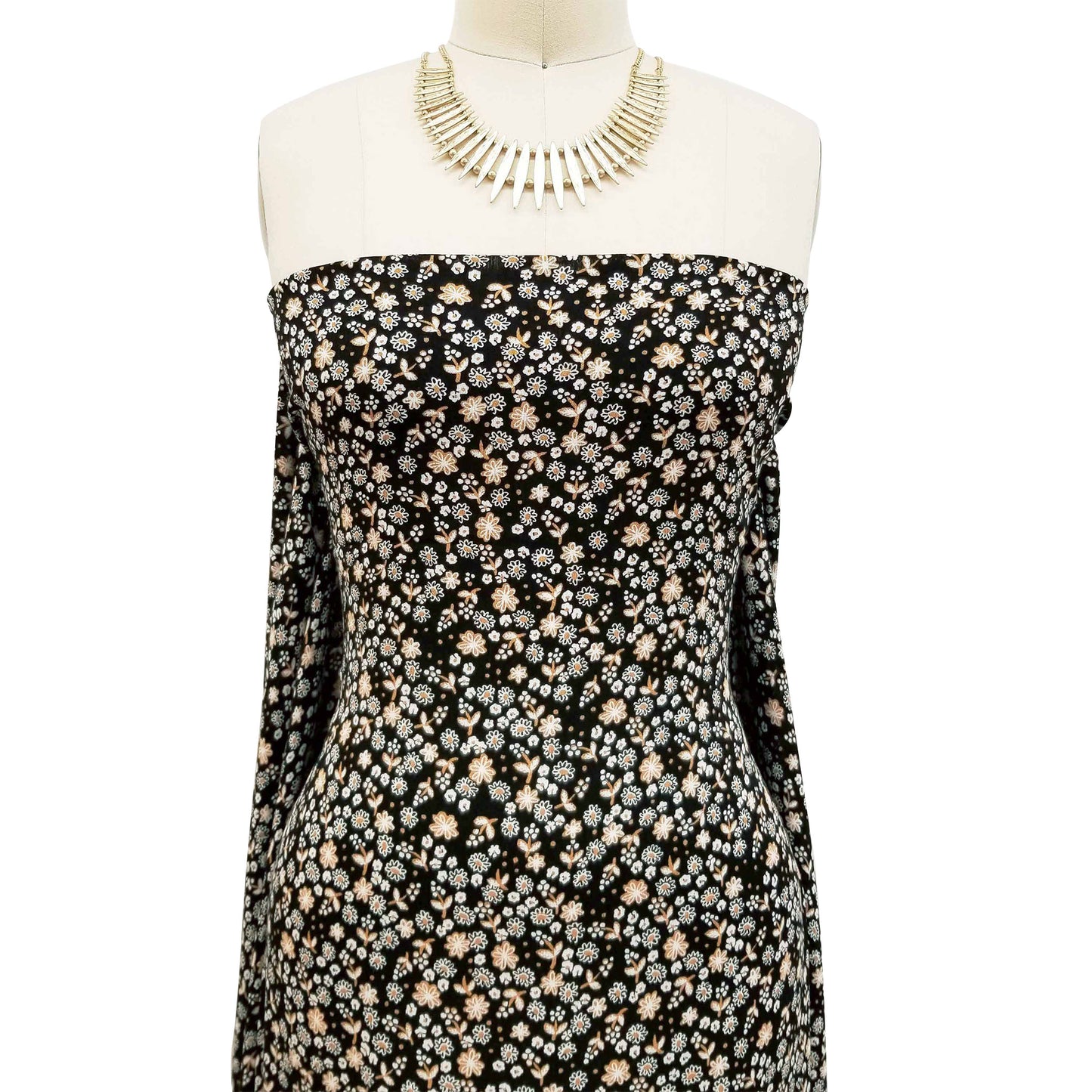 P-1636-636-BLACK-HAZEL - PRINTED CREPON 100% RAYON CREPON