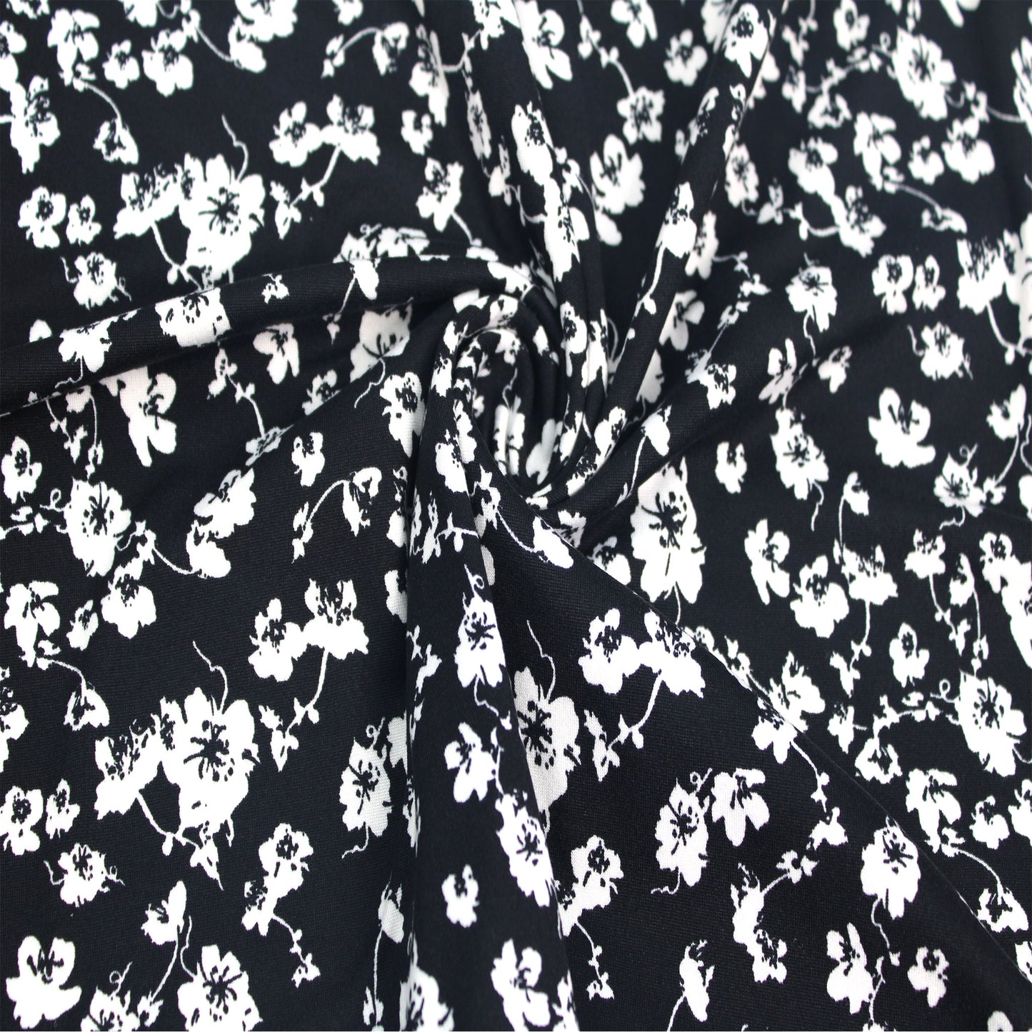 P-1644-668-BLACK-OFFWHITE - PRINTED DTY 92% POLY 8% SPANDEX DTY DOUBLE SIDED BRUSH