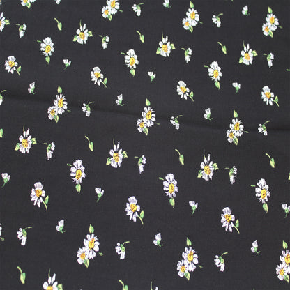 P-1646-698-BLACK-GOLD- PRINTED RAYON CHALLIS 100% RAYON CHALLIS