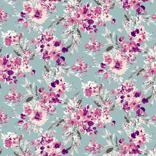 P-165-HVY-RSJ-EGGSHELL-BLUE-PINK - PRINT RSJ 95% RAYON 5% SPANDEX JERSEY