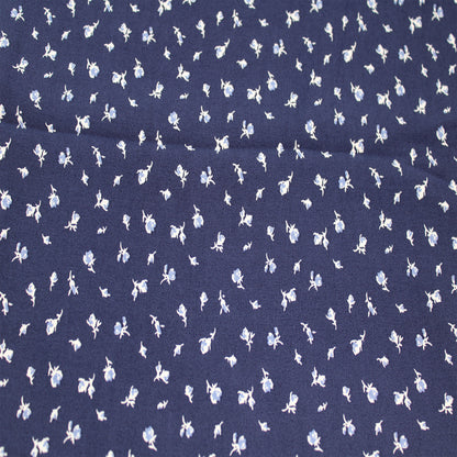 P-1692-698-NAVY-BLUE- PRINTED RAYON CHALLIS 100% RAYON CHALLIS