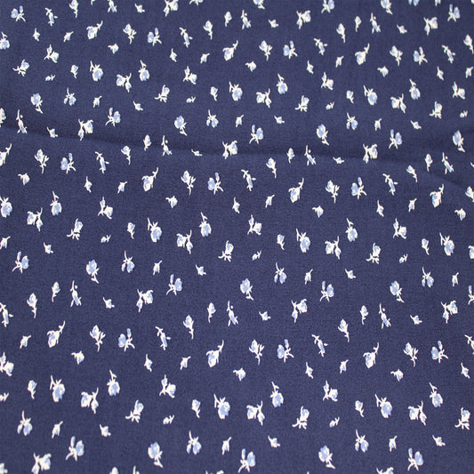 P-1692-698-NAVY-BLUE- PRINTED RAYON CHALLIS 100% RAYON CHALLIS