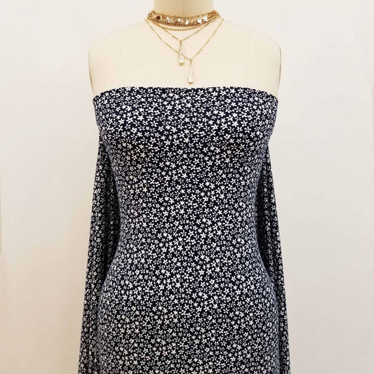 P-1693-668-NAVY-OFF-WHITE - PRINTED DTY 92% POLY 8% SPANDEX DTY DOUBLE SIDED BRUSH