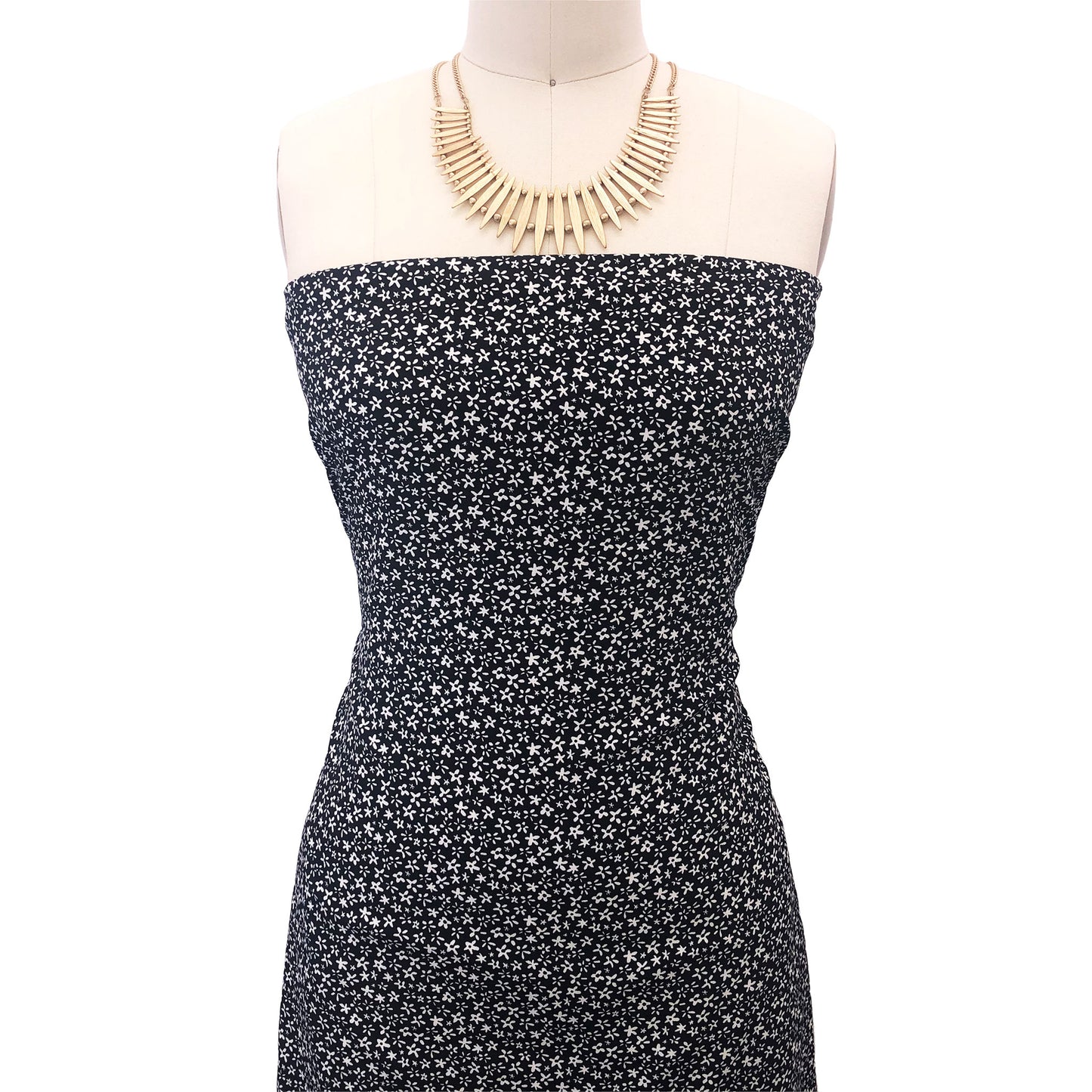 P-1693-754-BLACK-OFFWHITE - PRINTED POLY MOROCCAN 100% POLY