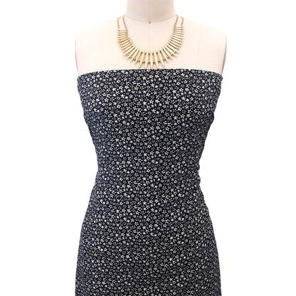 P-1693-754-BLACK-OFFWHITE - PRINTED POLY MOROCCAN 100% POLY