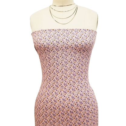 P-1695-698-PINK-LAVENDER- PRINTED RAYON CHALLIS 100% RAYON CHALLIS