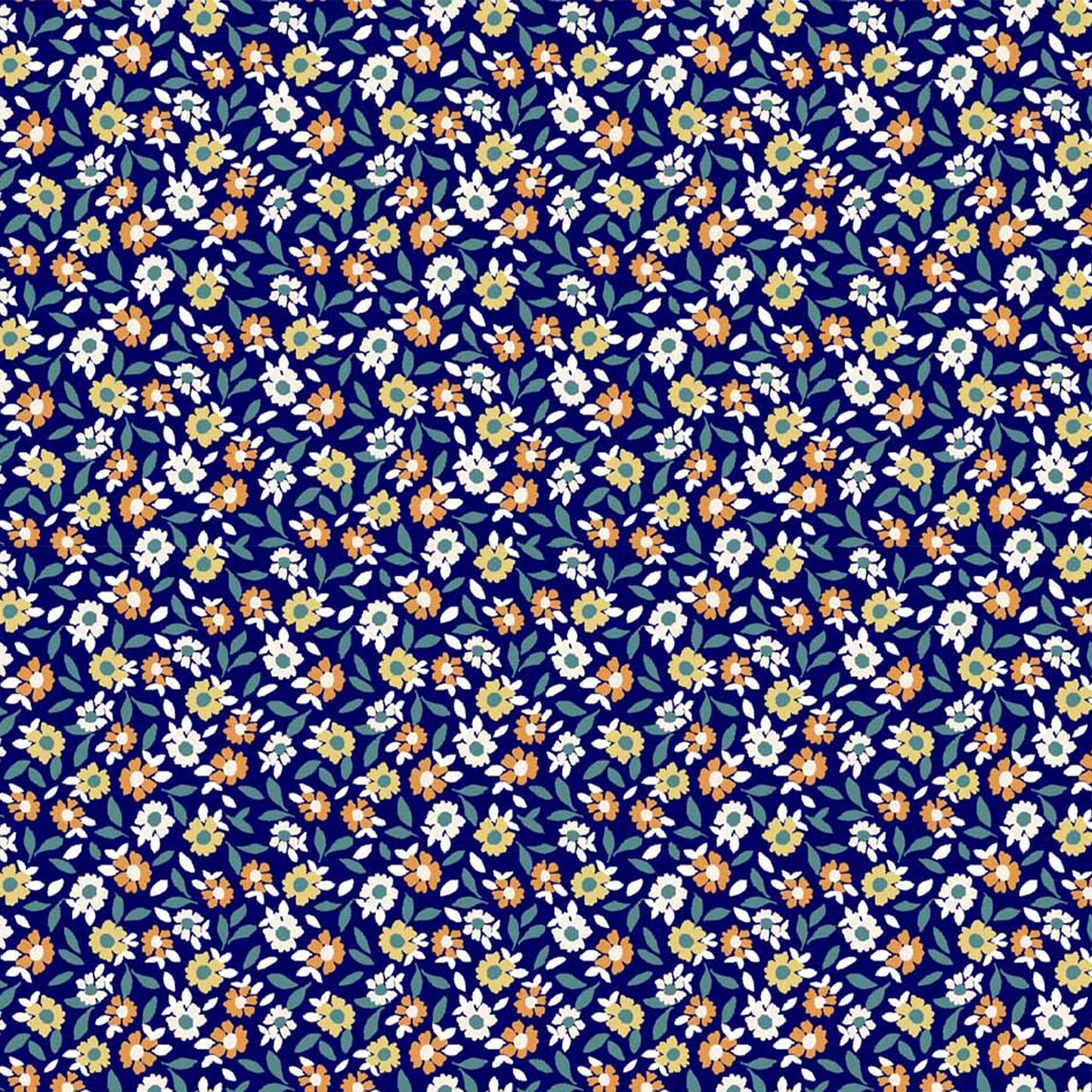P-1697-668-NAVY-CANTALOUPE - PRINTED DTY 92% POLY 8% SPANDEX DTY DOUBLE SIDED BRUSH