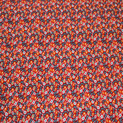 P-1697-668-RED-ORANGE - PRINTED DTY 92% POLY 8% SPANDEX DTY DOUBLE SIDED BRUSH