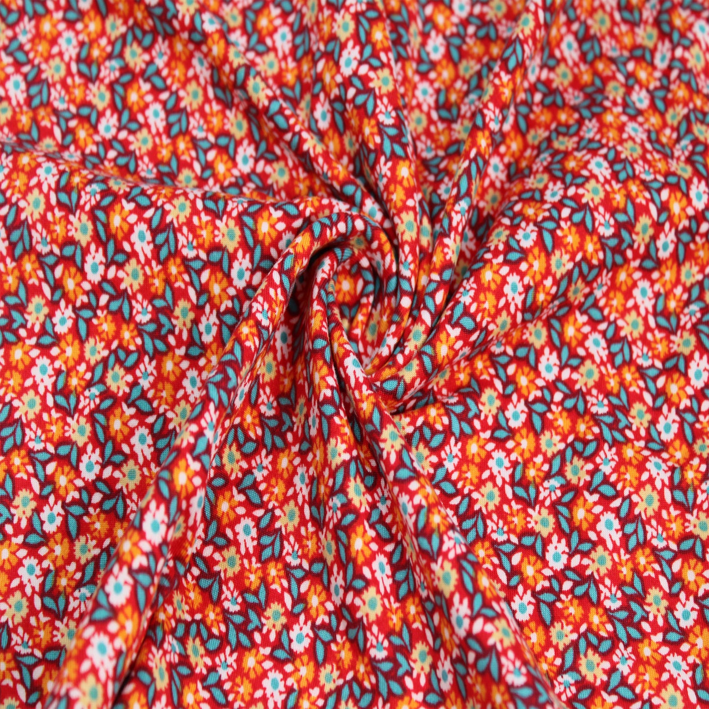 P-1697-668-RED-ORANGE - PRINTED DTY 92% POLY 8% SPANDEX DTY DOUBLE SIDED BRUSH