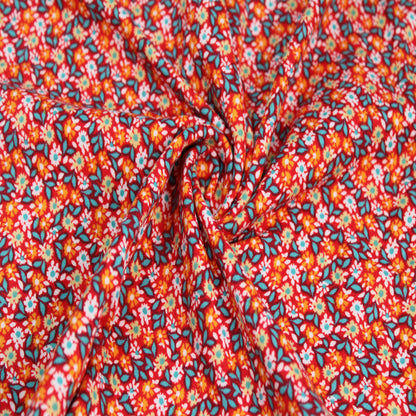 P-1697-668-RED-ORANGE - PRINTED DTY 92% POLY 8% SPANDEX DTY DOUBLE SIDED BRUSH