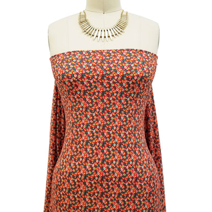 P-1697-668-RED-ORANGE - PRINTED DTY 92% POLY 8% SPANDEX DTY DOUBLE SIDED BRUSH
