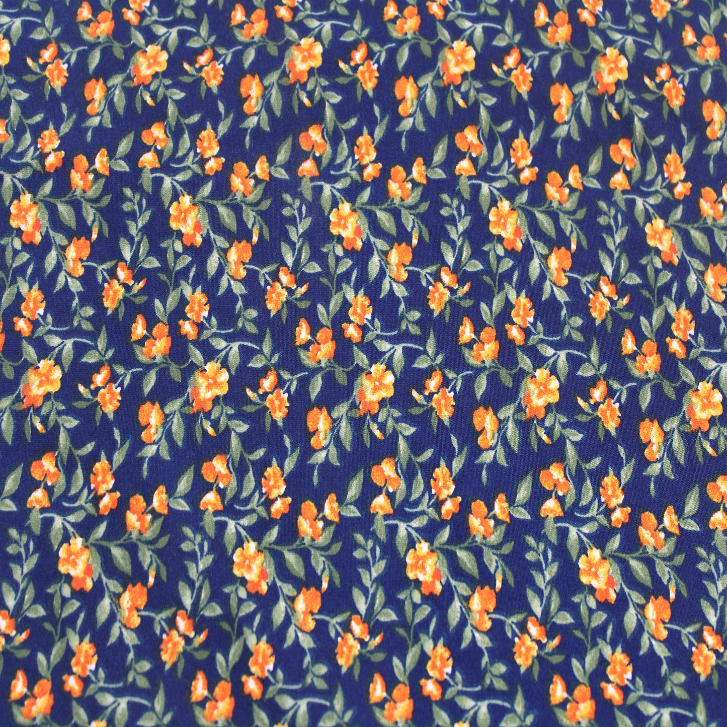 P-1702-668-NAVY-TANGERINE - PRINTED DTY 92% POLY 8% SPANDEX DTY DOUBLE SIDED BRUSH