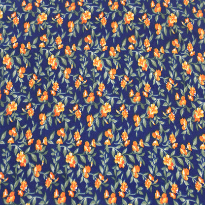 P-1702-668-NAVY-TANGERINE - PRINTED DTY 92% POLY 8% SPANDEX DTY DOUBLE SIDED BRUSH