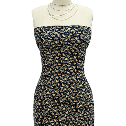 P-1702-668-NAVY-TANGERINE - PRINTED DTY 92% POLY 8% SPANDEX DTY DOUBLE SIDED BRUSH