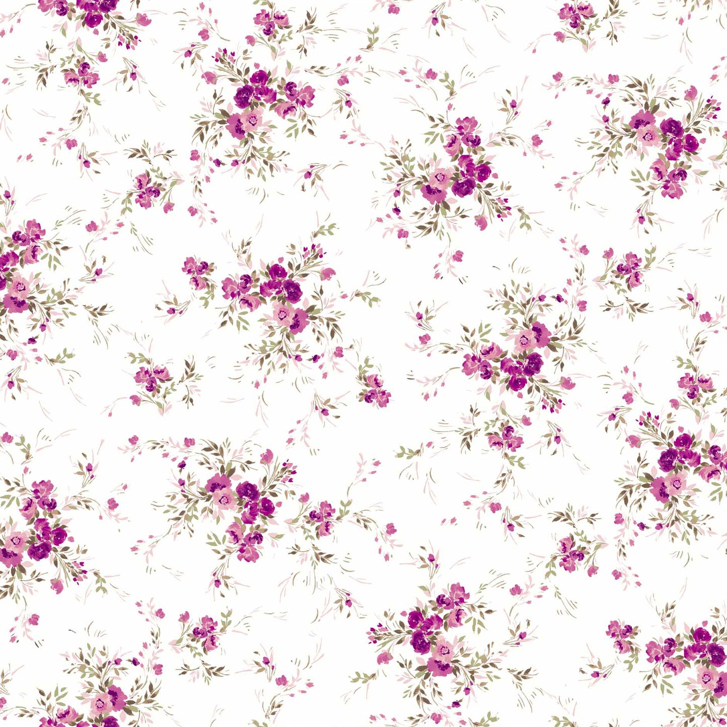 P-1714-698-OFFWHITE-FUCHSIA- PRINTED RAYON CHALLIS 100% RAYON CHALLIS