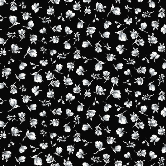 P-1744-754-BLACK-GREY - PRINTED POLY MOROCCAN 100% POLY